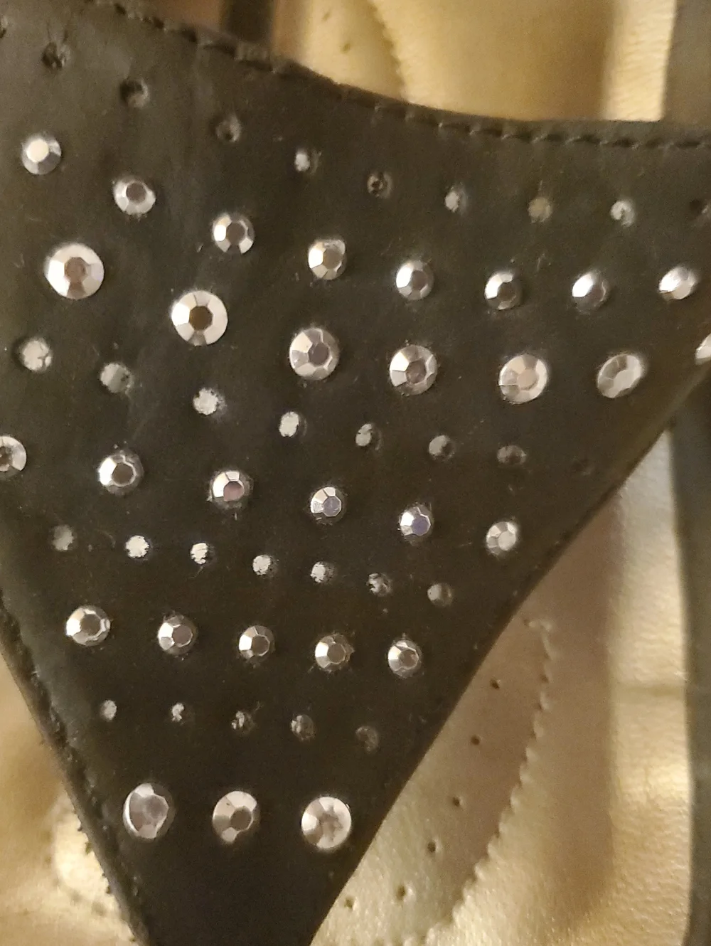 dexflex comfort Black Wedge Sandals with Stud Accents
